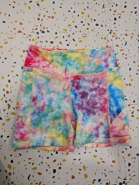 Senita Medium Tie-Dye High-Rise Women’s  Shorts - Multicolor